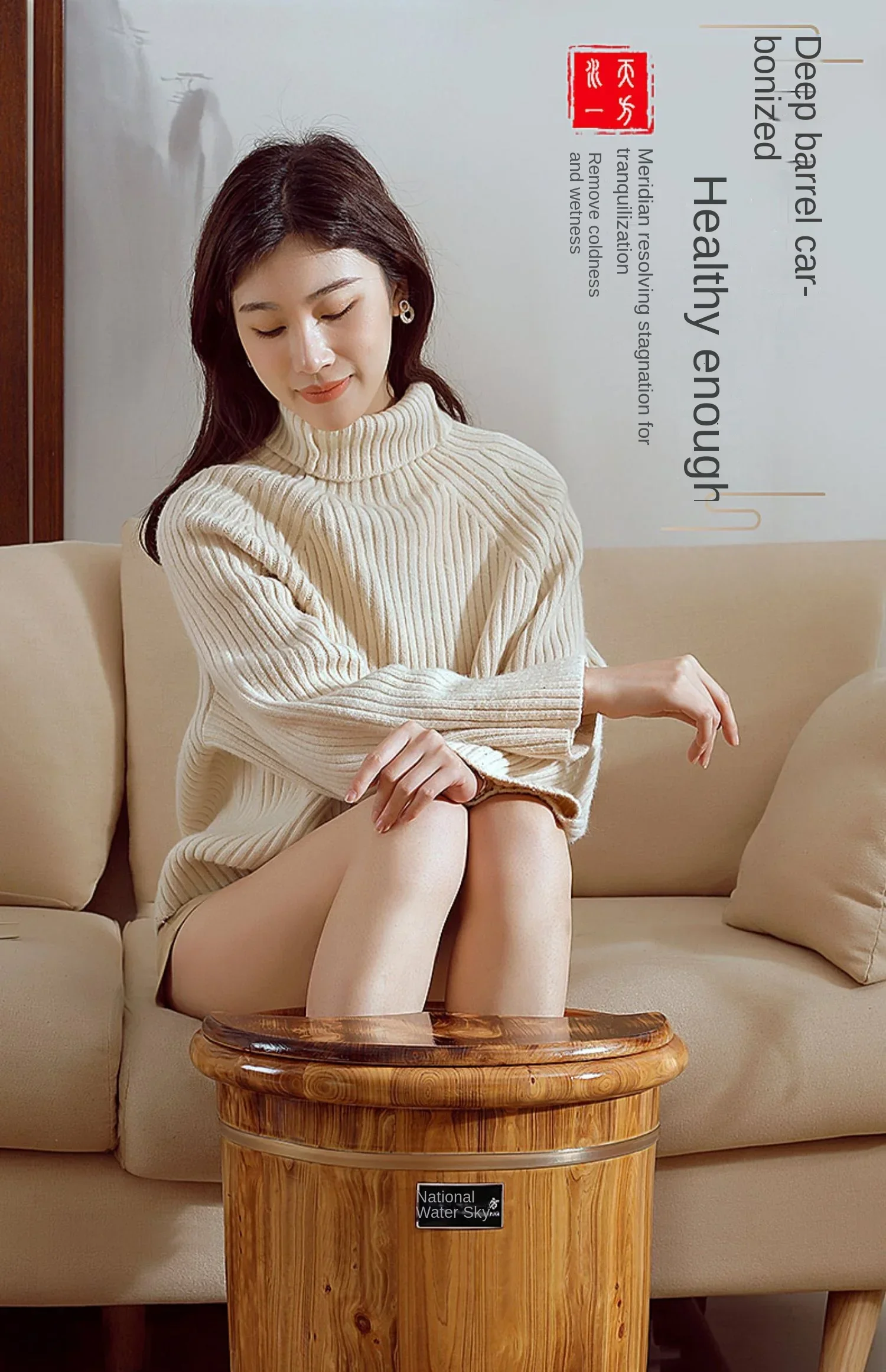 Bak mandi kaki kayu terapi fum - Spa Wellness Usa ulasan dan harga