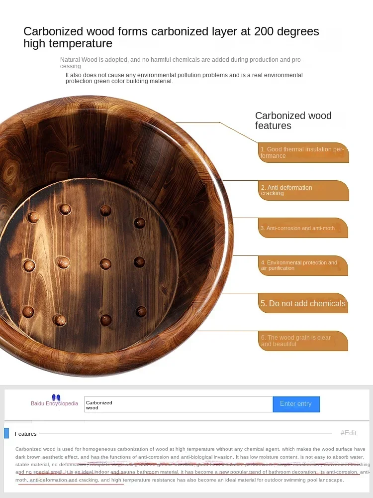 Bak mandi kaki kayu terapi fum - Spa Wellness Usa ulasan dan harga
